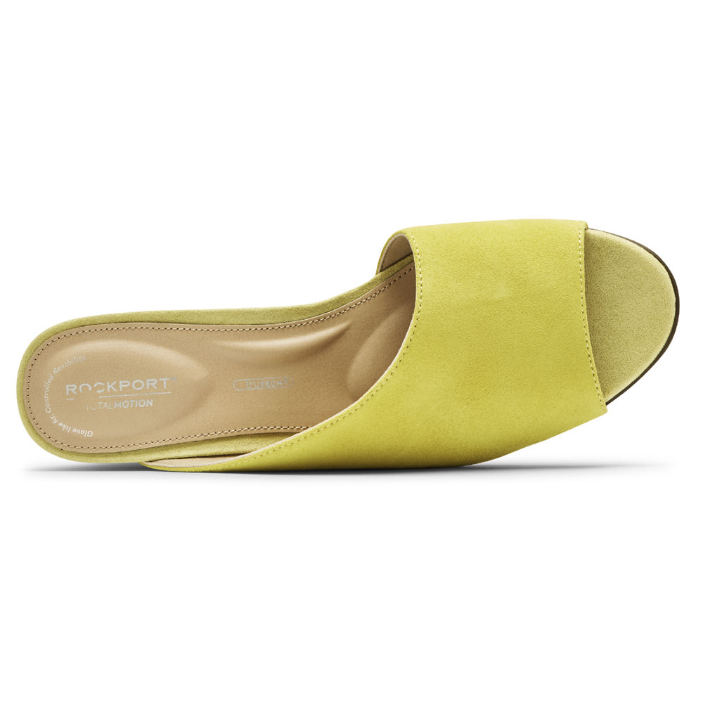 Rockport Slides For Womens Yellow - Total Motion Taylor Asymmetrical - SV6418325